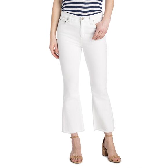 Vineyard Vines Denim - Vineyard Vines Kick Flare White Crop Denim Jeans High Rise Women Sz 00